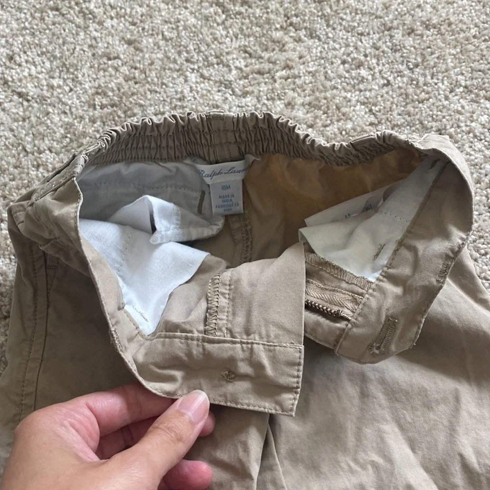Ralph Lauren Tan Straight Fit Twill Pant - 18M